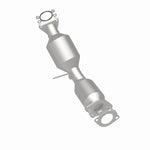 MagnaFlow 5481144 carb direct-fit catalytic converter, rear three-quarter view of the turntable spin