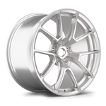 Silver aluminum alloy wheel with five-spoke Y-design pattern isolated on white background - APEX Wheels wheel for 19x9.5 ET22 5x120 - Race Silver