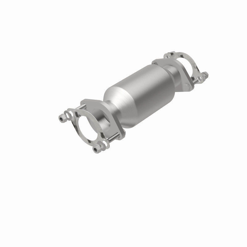MagnaFlow 5571741 carb direct-fit catalytic converter, rear view of the turntable spin