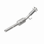 MagnaFlow 5561377 carb direct-fit catalytic converter, rear view of the turntable spin