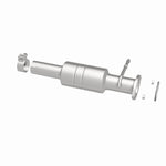 MagnaFlow 5592207 carb direct-fit catalytic converter, opposite rear three-quarter view of the turntable spin