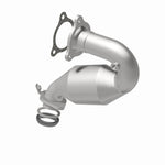 MagnaFlow 5582519 carb direct-fit catalytic converter, rear view of the turntable spin