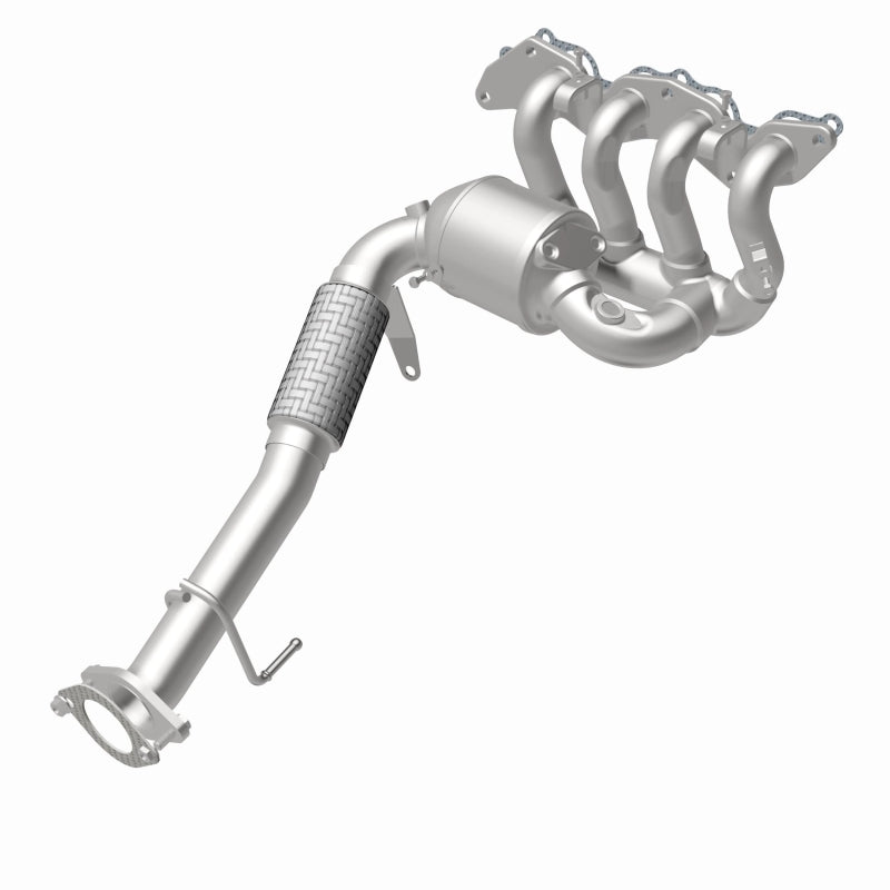 MagnaFlow 290008 oem grade manifold converter, rear view of the turntable spin