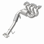 MagnaFlow 290008 oem grade manifold converter, rear view of the turntable spin