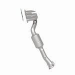 MagnaFlow 5551995 carb manifold converter, rear three-quarter view of the turntable spin