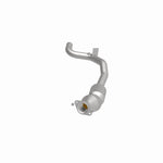 MagnaFlow 21-607 oem grade direct-fit catalytic converter, side view of the turntable spin
