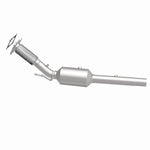 MagnaFlow 5561377 carb direct-fit catalytic converter, side view of the turntable spin