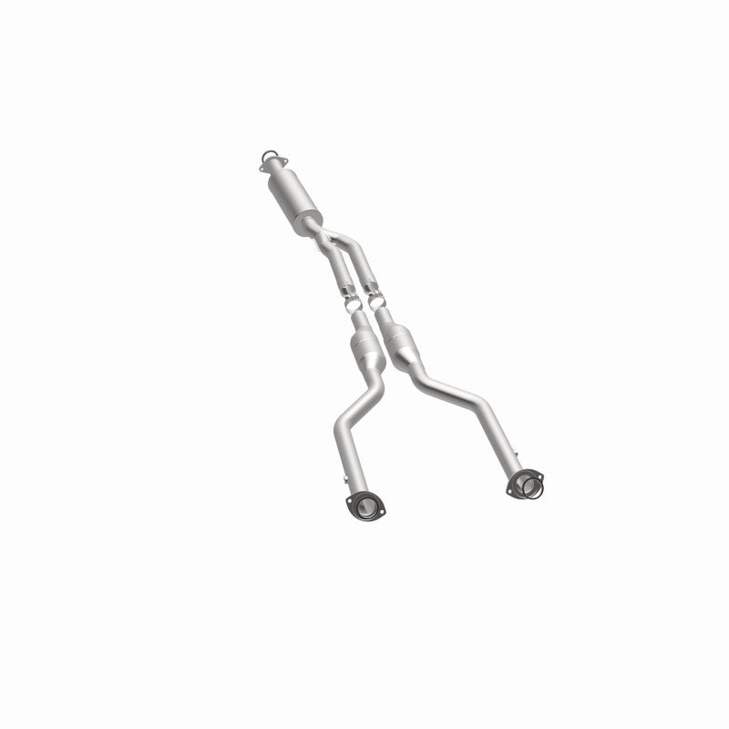 MagnaFlow 5571315 carb direct-fit catalytic converter, opposite side view of the turntable spin