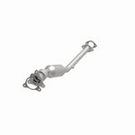 MagnaFlow 5461137 carb direct-fit catalytic converter, opposite front three-quarter view of the turntable spin