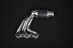 Close-up of Capristo 991.2 GT3 header with sport cat and flanged primaries