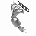 MagnaFlow 5451158 carb manifold converter, opposite side view of the turntable spin
