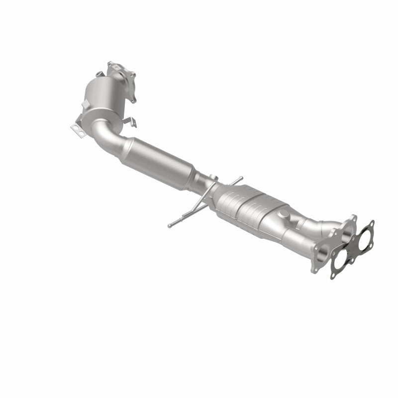 MagnaFlow 21-508 oem grade direct-fit catalytic converter, rear view of the turntable spin