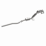 MagnaFlow 551408 carb direct-fit catalytic converter, opposite side view of the turntable spin