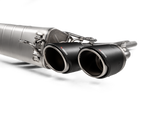 Akrapovic Alfa Romeo Giulia Quadrifoglio Slip-On Line (Titanium) w/Titanium/Carbon Fiber Tips S-AR/TI/7H for Alfa Romeo Giulia Quadrifoglio 952 2018-2027, rear view
