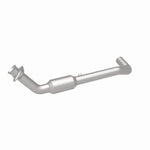 MagnaFlow 5451155 carb direct-fit catalytic converter, rear three-quarter view of the turntable spin