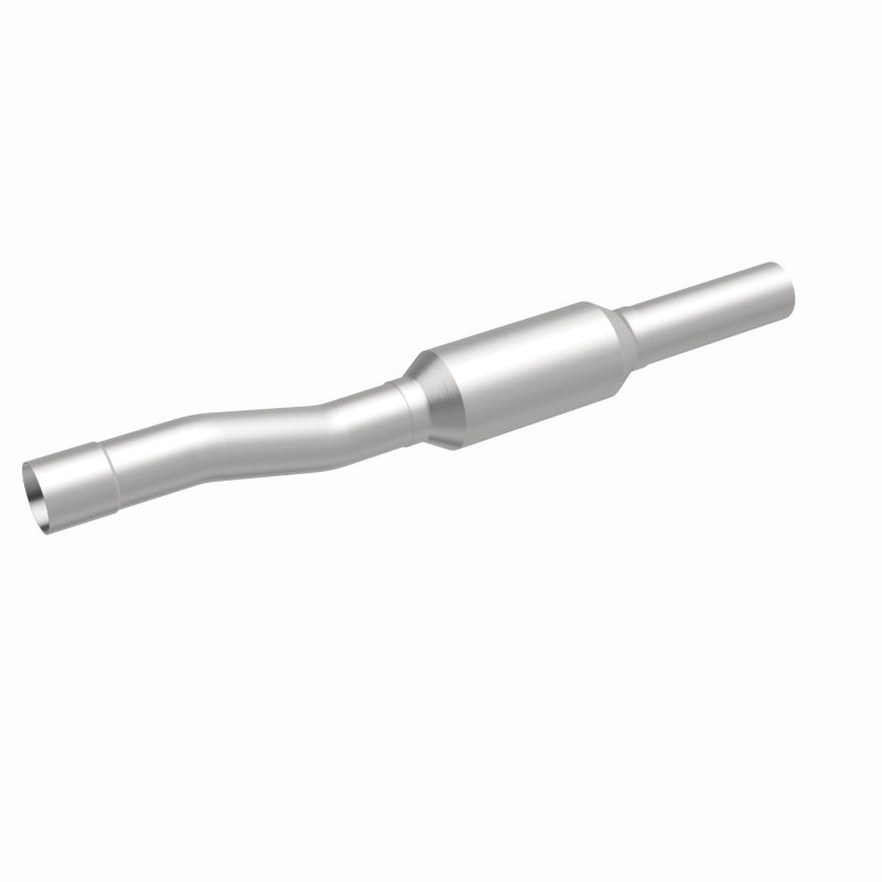 MagnaFlow 4593698 carb direct-fit catalytic converter, front three-quarter view of the turntable spin