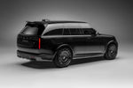 Rear three-quarter view of the Urban Widetrack Range Rover L460 with carbon rear bumper