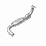 MagnaFlow 447113 carb direct-fit catalytic converter, rear view of the turntable spin
