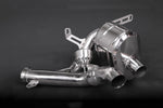 Capristo Ferrari F12 / 812 valved muffler with perforated valve cap