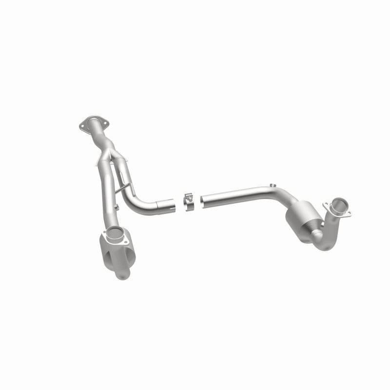 MagnaFlow 5451186 carb direct-fit catalytic converter, opposite side view of the turntable spin