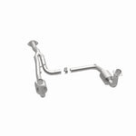 MagnaFlow 5451186 carb direct-fit catalytic converter, opposite side view of the turntable spin