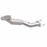 MagnaFlow 5461848 carb direct-fit catalytic converter, front three-quarter view of the turntable spin