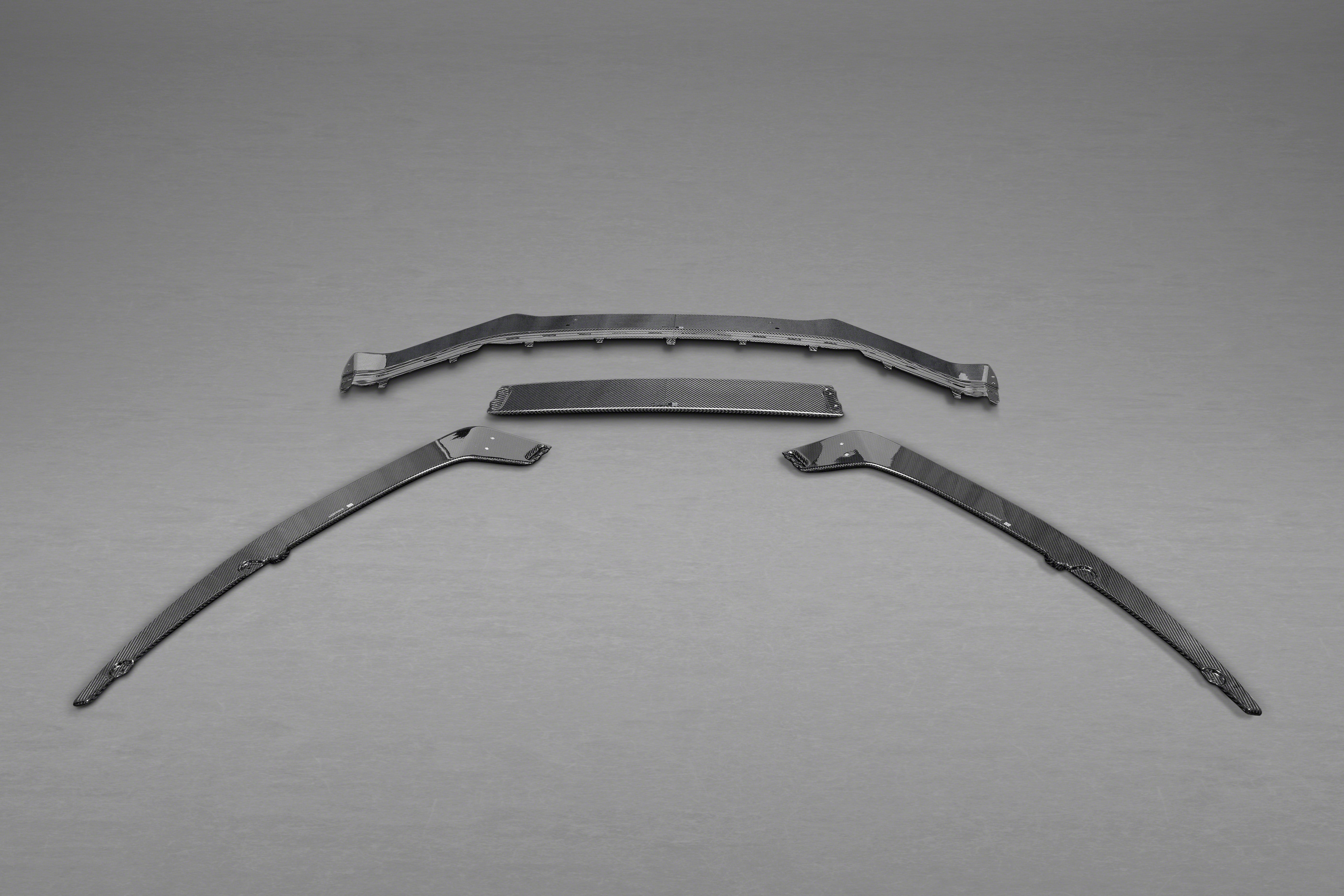 Capristo Audi R8 Gen2 carbon front spoiler, four pieces from above