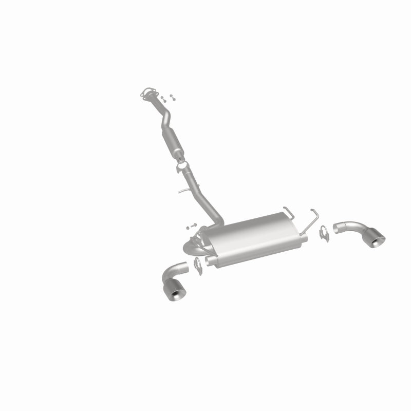 BRExhaust 106-0173 direct-fit exhaust kit, rear three-quarter view of the turntable spin
