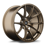 Bronze finished alloy wheel with ten-spoke design and center cap on white background - APEX Wheels wheel for 19x10.5 ET22 5x114.3 - Satin Bronze