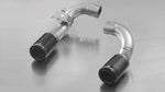 Remus BMW 3 Series F30/F31 Axle Back Exhaust, left and right outlet pipes with carbon tail pipes, close-up