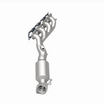 MagnaFlow 5582357 carb manifold converter, rear three-quarter view of the turntable spin