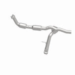 MagnaFlow 4583744 carb direct-fit catalytic converter, side view of the turntable spin