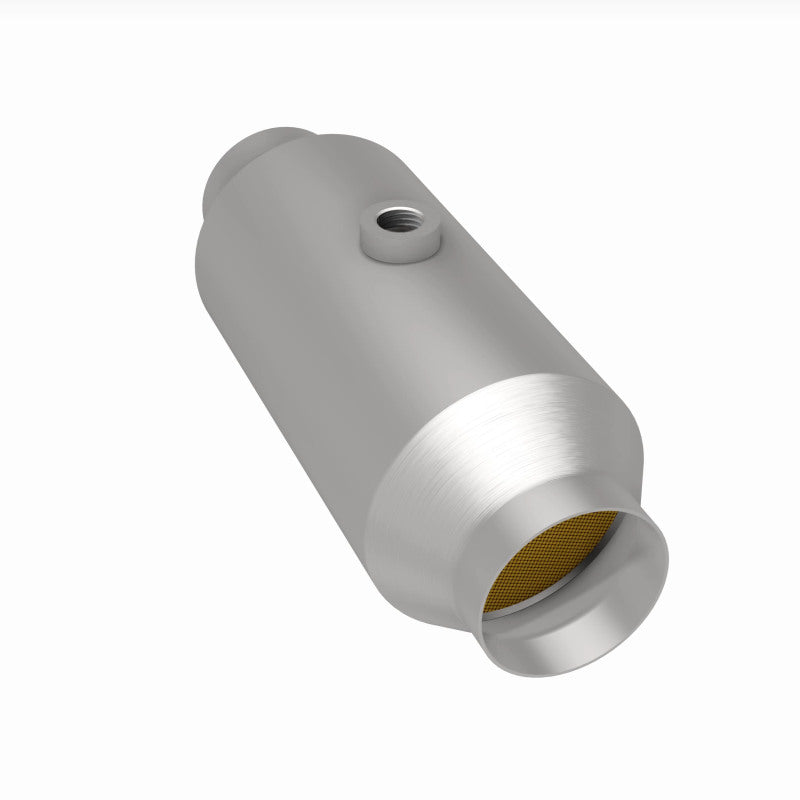 MagnaFlow 4651356 universal catalytic converter, rear three-quarter view of the turntable spin