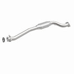 MagnaFlow 5592966 carb direct-fit catalytic converter, front three-quarter view of the turntable spin