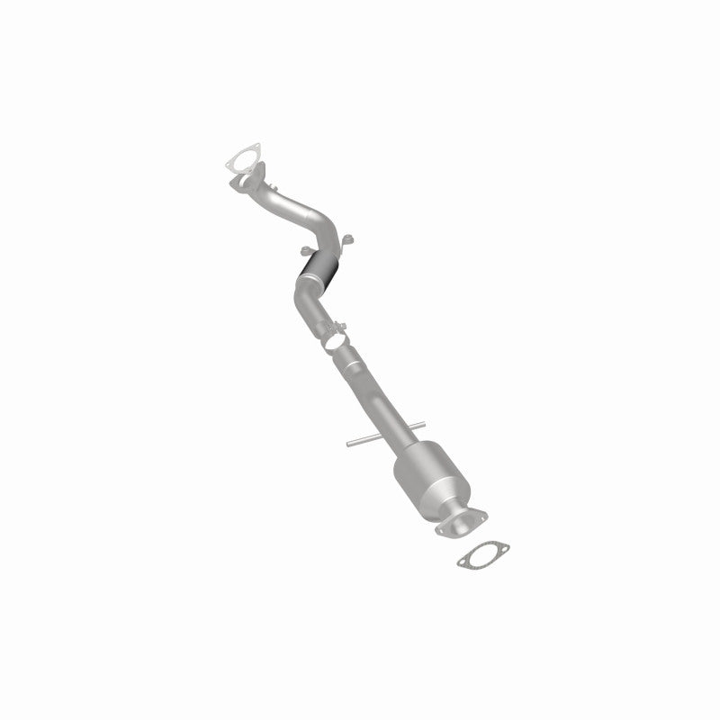 MagnaFlow 52906 oem grade direct-fit catalytic converter, rear three-quarter view of the turntable spin