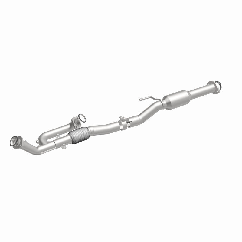 MagnaFlow 280069 oem grade direct-fit catalytic converter, front three-quarter view of the turntable spin