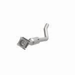 MagnaFlow 21-461 oem grade direct-fit catalytic converter, opposite front three-quarter view of the turntable spin