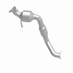 MagnaFlow 5582585 carb direct-fit catalytic converter, side view of the turntable spin