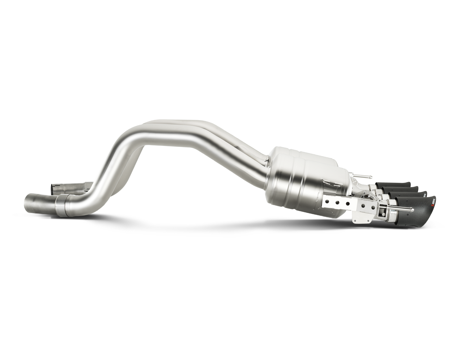 Akrapovic Chevrolet Corvette Z06 (C7) Slip-On Line (Titanium) w/ Carbon Tips MTP-CO/TI/2 for Chevrolet Corvette Z06 C7 2015-2019, side view