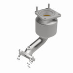MagnaFlow 5582163 carb direct-fit catalytic converter, front three-quarter view of the turntable spin