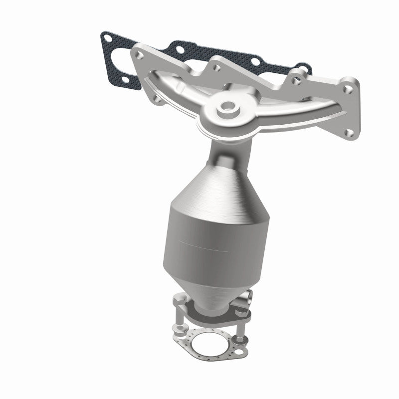 MagnaFlow 5582201 carb manifold converter, opposite rear three-quarter view of the turntable spin