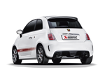 Akrapovic Slip-On Line (SS) M-FI/SS/1H for Fiat 500 Abarth (312) 2012-2017, rear view