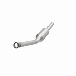 MagnaFlow 4481182 carb direct-fit catalytic converter, opposite front three-quarter view of the turntable spin