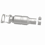 MagnaFlow 5421269 carb direct-fit catalytic converter, side view of the turntable spin