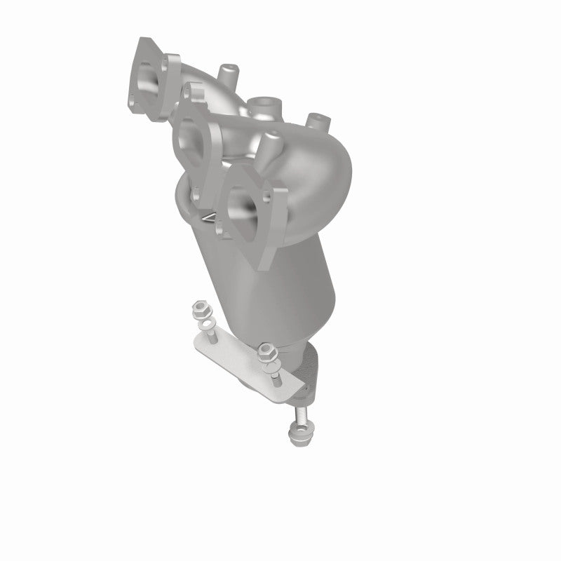 MagnaFlow 5551218 carb manifold converter, rear three-quarter view of the turntable spin