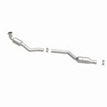 MagnaFlow 5411419 carb direct-fit catalytic converter, side view of the turntable spin