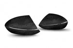 wide view of TRE Pre-preg Carbon Fibre Wing Mirror Covers for BMW 1M / M3 E8X 2007-2019 with white background