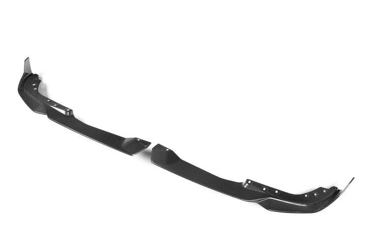 wide view of TRE Front Splitter for BMW 3 Series G20 G21 LCI 2023+ with white background