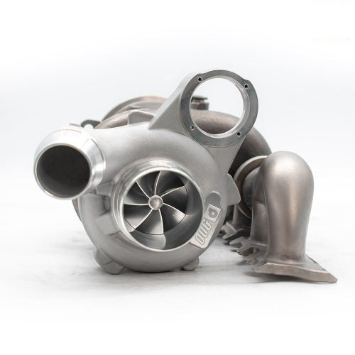 A front wide view of Pure Turbos Turbo Upgrade NEW Pure900 for BMW B58 (F-Chassis) 2016-2019 with white background