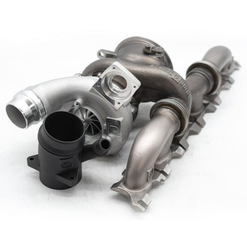 A front wide view of Pure Turbos Turbo Upgrade NEW Pure650 for BMW B58 (G-Chassis) 2020+ with white background